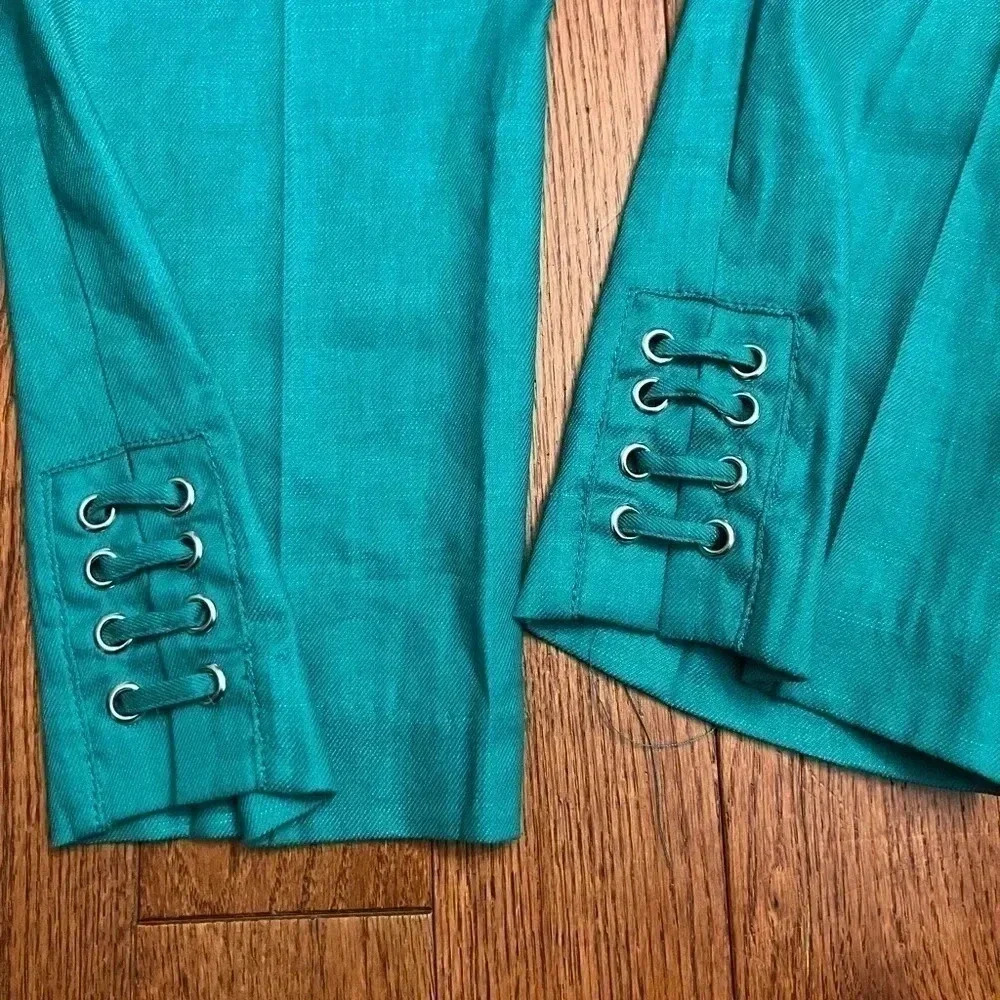 New York Company Linen Blend Modern Fit STRETCH High-Waist ANKLE Sz 14 - Picture 10 of 10